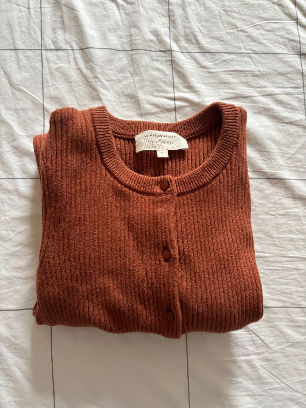 Sezane Kylie Cardigan Mahogany S - Picture 8 of 8